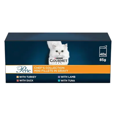 GOURMET Perle Chef's Collection in Gravy Wet Adult Cat Food 40x85g