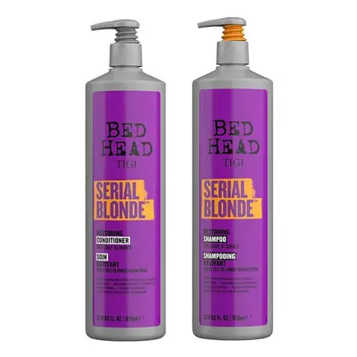 Bed Head TIGI Serial Blonde Repair Shampoo & Conditioner for Damaged Hair, 970ml