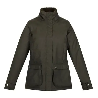 (10 UK, Dark Khaki) Regatta Womens/Ladies Leighton Waterproof Jacket