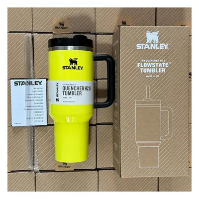 (bright yellow) Stanley Quencher H2.0 FlowState Tumbler 40oz Cup 1.2L