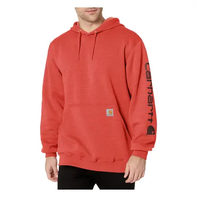 CarharttmensLoose Fit Midweight Logo Sleeve Graphic SweatshirtCurrant HeatherXLarge