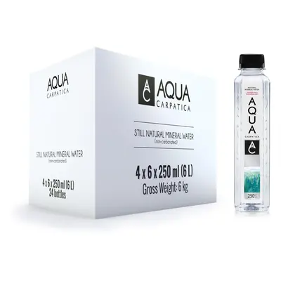 AQUA Carpatica 24x250ml Pure Natural Still Mineral Water Bottled Water Virtually Nitrate Free Lo