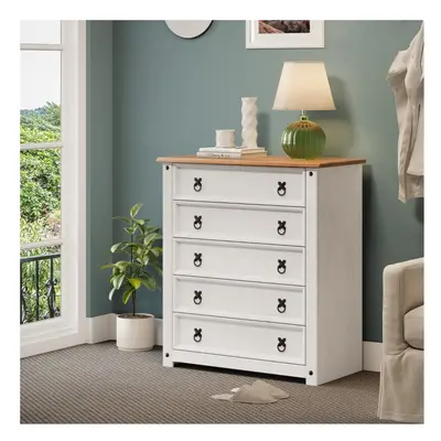 Corona White Small Drawer Chest