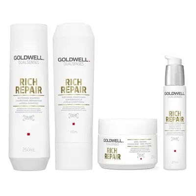 Goldwell Dualsenses Rich Repair Shampoo 250ml, Conditioner 200ml, 60sec Treatment 200ml, Effects