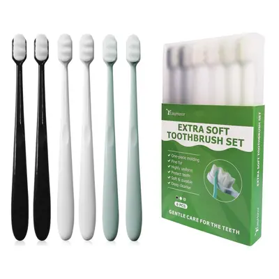 EasyHonor Extra Soft Toothbrush For Sensitive Gums, Micro-Nano Manual Toothbrush with Soft Floss