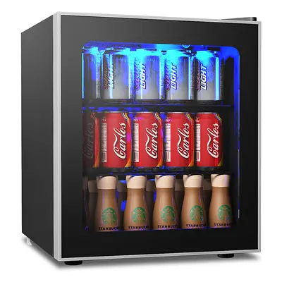 46 Beverage Refrigerator Fridge Can Capacity W/ Removable Shelves