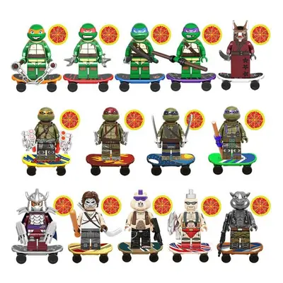 (14PCS A SET) Teenage Mutant Ninja Turtles Building Block Minifigures Toys Fit Lego