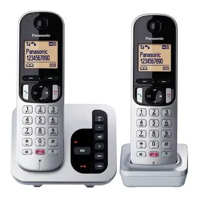 Panasonic KXTGC262ES Cordless Phone w/ Answer Machine Twin