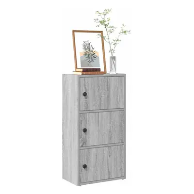 vidaXL Bookcase Grey Sonoma 40x24x77 cm Engineered Wood