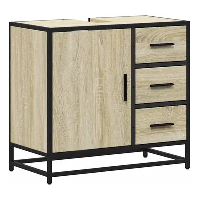 (sonoma oak) vidaXL Bathroom Sink Cabinet Sonoma Oak 65x33x60 cm Engineered Wood