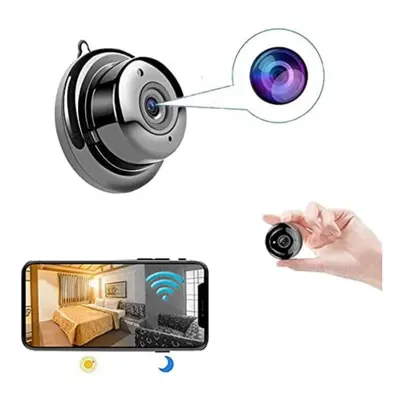 Mini Wireless WiFi Camera Two-Way Audio and Video,Nanny Cam Small Dog Pet Cameras,Home Security 