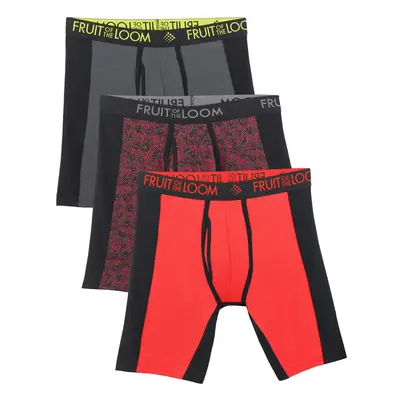 Fruit of the Loom mens Breathable (Regular & Big Man) Boxer Briefs Long Leg - Micro Mesh Pack Fl