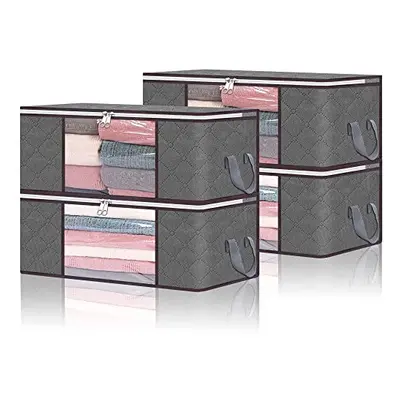 Vieshful Pack Clothes Storage Bags 35L Large Capacity Clothing Organizers with Reinforced Handle