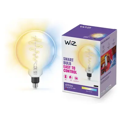 WiZ Smart LED Filament G200 Globe 6.5W E27 Clear 470lm 2700K-6500K