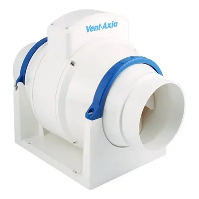 Vent-Axia ACM100T 4"/100mm Inline Mixed Flow Fan With Timer White