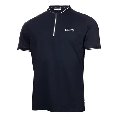 (S, Navy) Calvin Klein Mens Denton Blade Collar Moisture Wicking Golf Polo Shirt