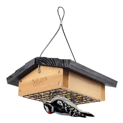 Natures Way CWF2 Bird Products Cedar Suet Upside-Down Bird Feeder ,Black