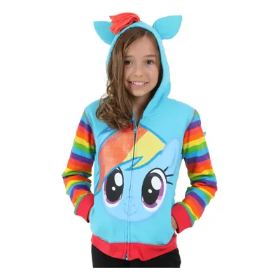 My Little Pony Big Girls Zip-up Hoodie Rainbow Dash X-Large (16)