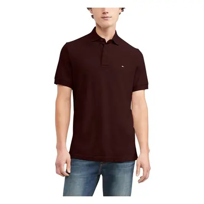 Tommy Hilfiger Mens Regular Short Sleeve cotton Pique Polo Shirt in classic Fit, Biking Red Heat