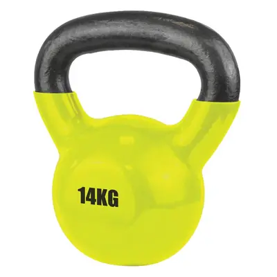 (14kg, Yellow) UFE Vinyl Coated Kettlebell - Gym Training Fitness 14kg Or 16kg (2020)