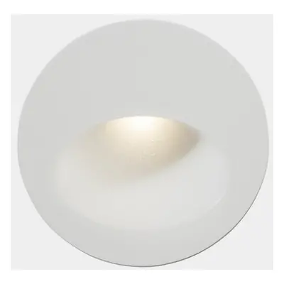 LEDS C4 Bat Round Oval Outdoor LED Recessed Wall Light Round White IP65 2.2W 2700K