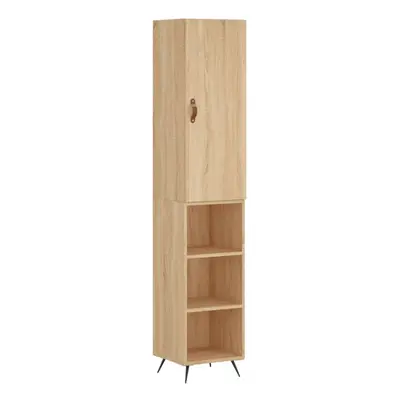 (sonoma oak) vidaXL Highboard Sideboard Tall Storage Cabinet Side Cabinet Engineered Wood