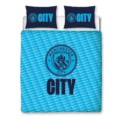 (Single) Manchester City FC Crest Duvet Cover and Pillowcase Set