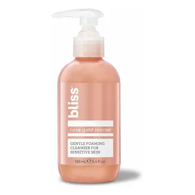 Bliss Rose Gold Rescue Cleanser, Gentle Foaming Face Wash with Soothing Rose Flower Water & Will