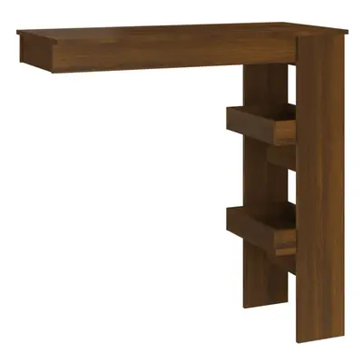 (brown oak) vidaXL Wall Bar Table Pub Table Indoor Furniture Engineered Wood Multi Colours