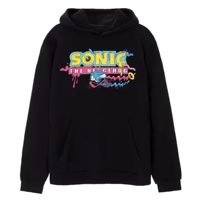 (Large) Sonic the Hedgehog Hoodie (Mens Black)