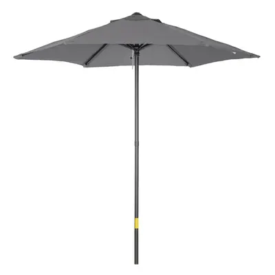 Outsunny 2m Parasol Patio Umbrella, Outdoor Sun Shade with Ribs Dark Grey