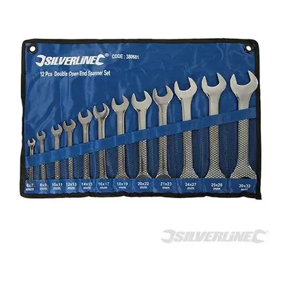 Silverline Open Ended Spanner Set 12pce - 32mm - silverline spanner set open ended 12pce 32mm 63