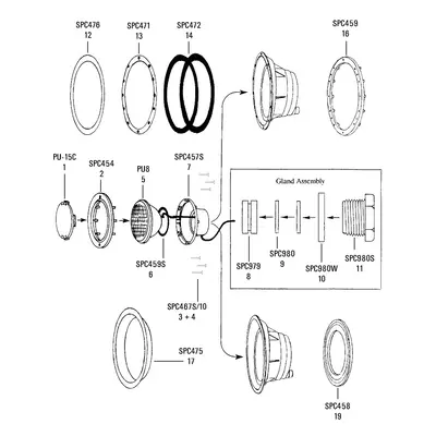 Certikin Slim Liner Niche C/W Flex Conduit, Gasket, Screws Etc (PU456S)