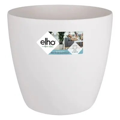 (White) Elho Brussels Round Wheels Flower Pot, 23L cm