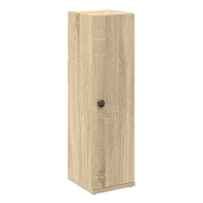 (sonoma oak) vidaXL Bathroom Cabinet with Roll Holder Concrete Grey 20.5x22x72 cm