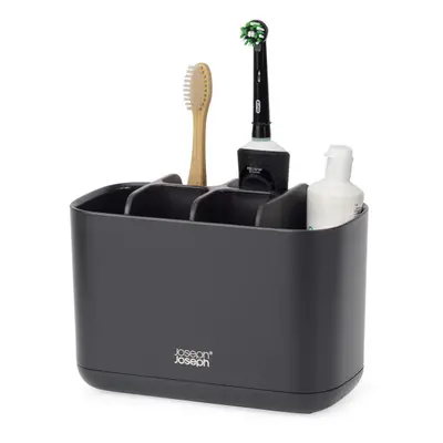 Joseph Joseph Easy-Store - Toothbrush Holder Caddy Bathroom Storage Large Matt Black