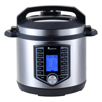 Stainless Steel 12-in-1 Multi-Cooker 1500W Litre Black