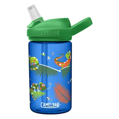 CamelBak eddy 14oz Kids Water Bottle with Tritan Renew Straw Top LeakProof When Closed Iguanas