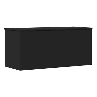 vidaXL Storage Box Blanket Box Storage Chest Toy Box Black Engineered Wood