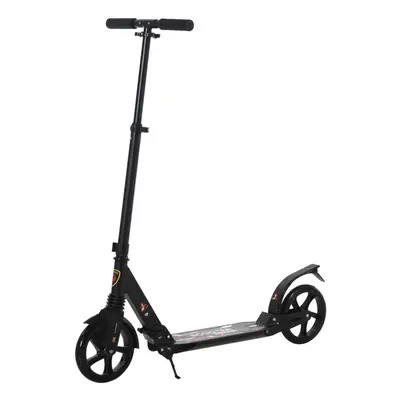 HOMCOM Kick Scooter Folding Big Wheels Adjustable Adult Teens For 14+ Black