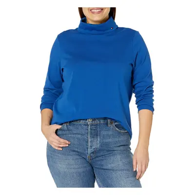 Tommy Hilfiger Women's Plus Everyday Basic Soft Turtleneck True Blue