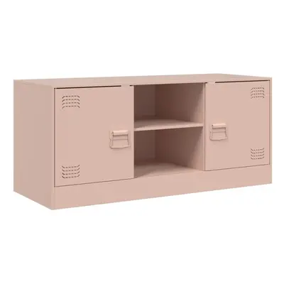 (pink) vidaXL TV Cabinet TV Stand TV Unit Entertainment Centre Mustard Yellow Steel