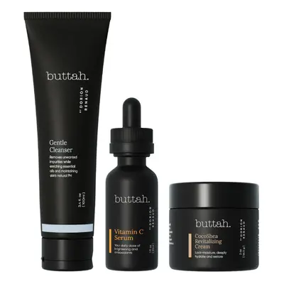 Buttah Skin Transforming Kit for Melanin Rich Skin | CocoShea Revitalizing Cream oz | Vitamin C 