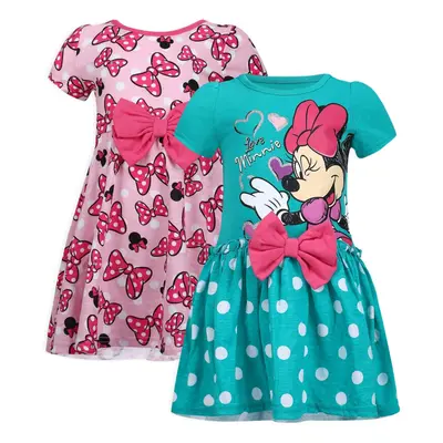 Disney Little Girls' Pack Love Minnie Dresses Pink