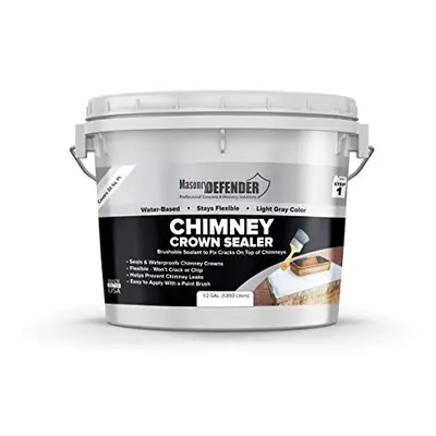 MasonryDefender Chimney Crown Sealer - Brushable Sealant Fixes Cracked