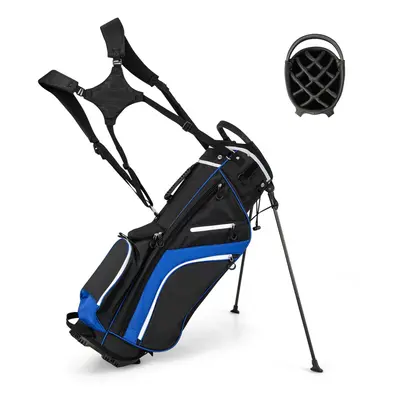 Golf Stand Bag Golf Club Bag Men & Women w/ Way Top Dividers-Blue