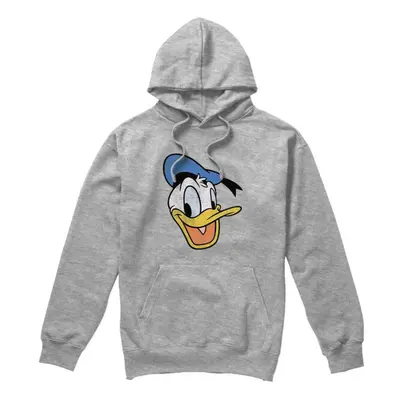 (S, Sport Heather) Disney Mens Donald Duck Vintage Face Hoodie