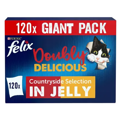 Felix Doubly Delicious Meat Cat Food 120x100g