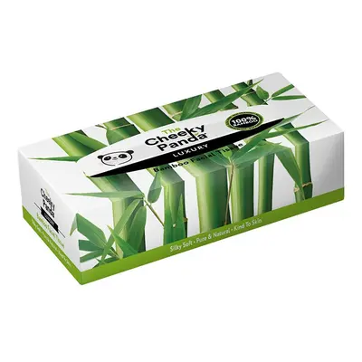 100% Bamboo Facial Tissue Flat Box, Sheets (Cheeky Panda)