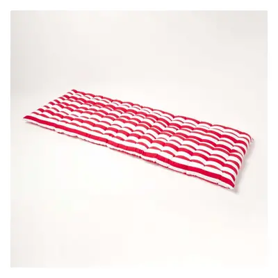 (Three Seater) Red Stripe Bench Cushion